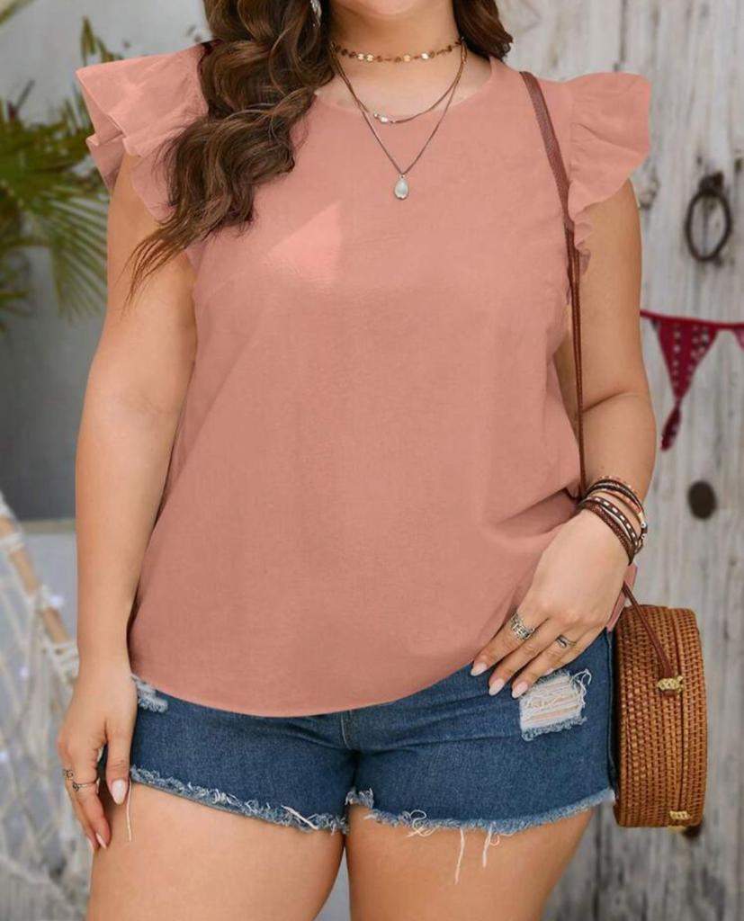 785-4ed2cd19-96e6-453e-889b-258ba6c75195.jpg Blusa con hombreras y botones por atrás - Imagen 1