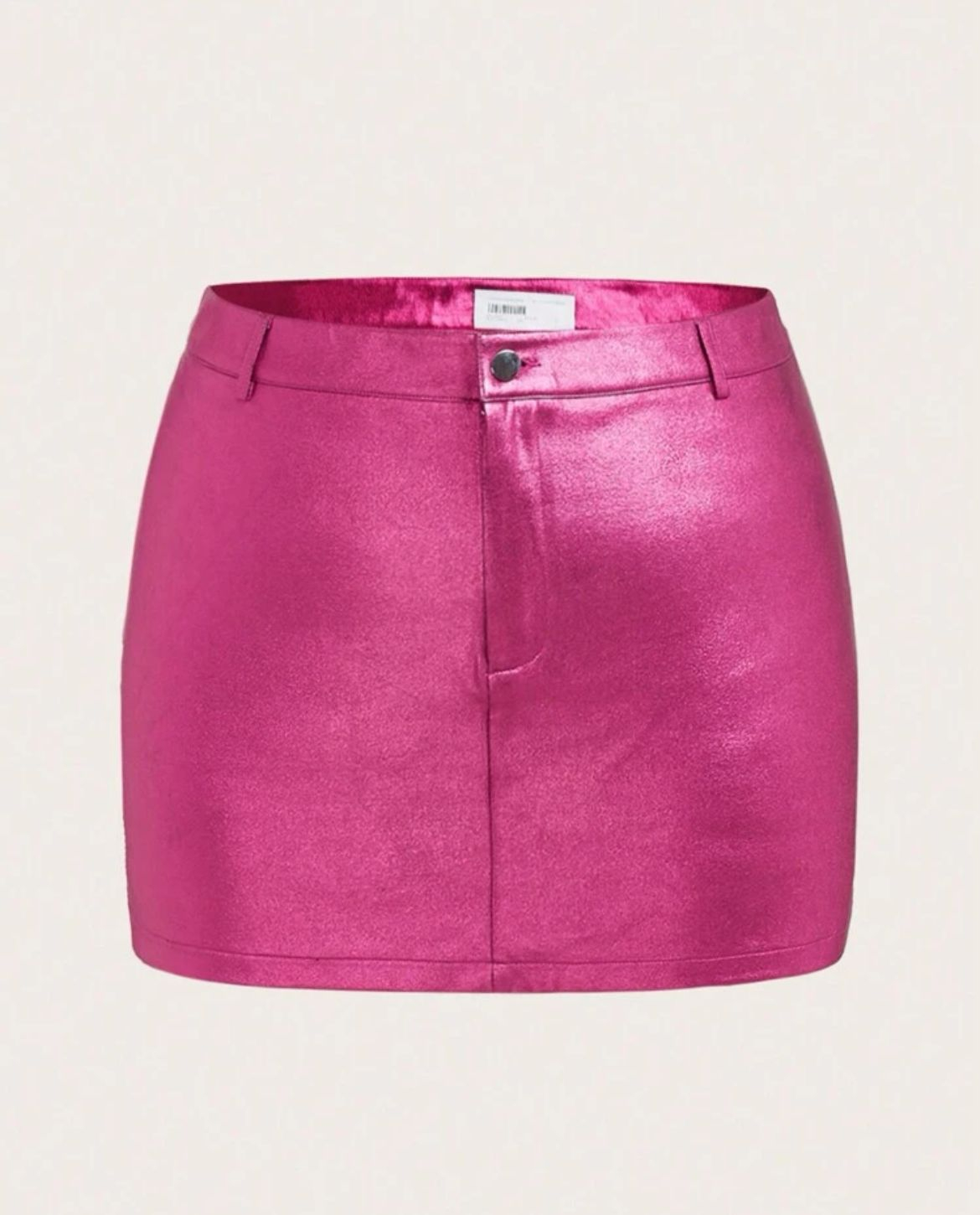785-5213f021-c5ec-4bae-b76c-208ade6c24c6.jpg Falda de cuerina color fucsia metálico - Imagen 1