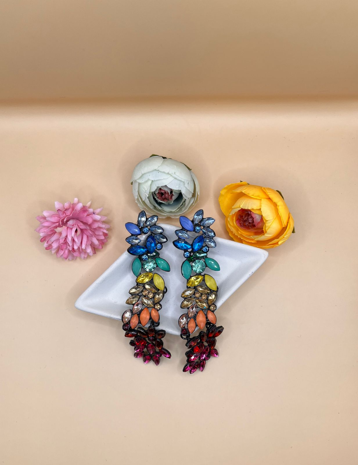 785-2858d310-a9ee-4e62-8a4f-3027207f686c.jpg Aretes colgantes estilo cristal de colores - Imagen 1