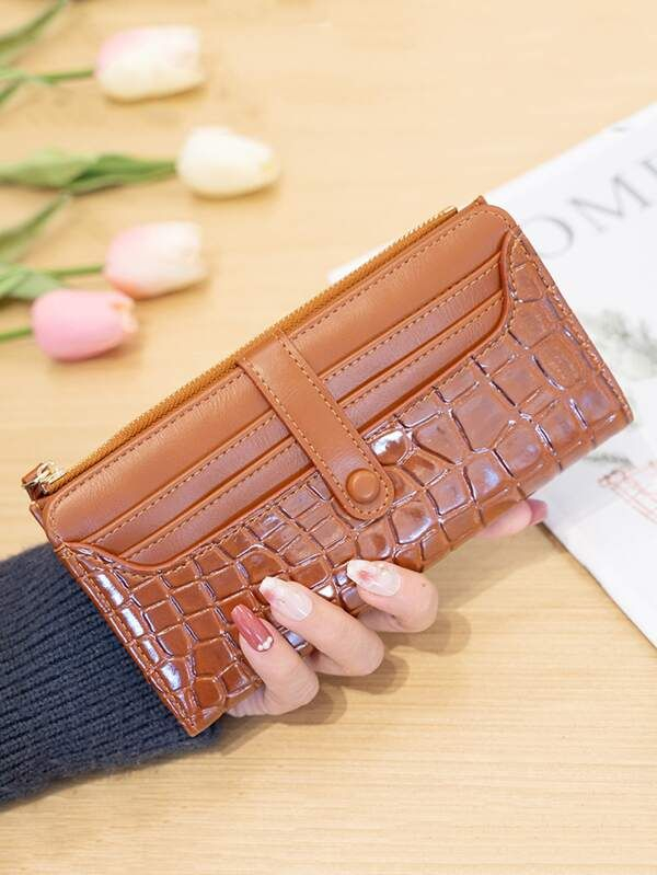 785-85a9fbf1-8b31-40f0-9f0a-1f80dccdc3b3.jpg Cartera diseño piel de cocodrilo - Imagen 1