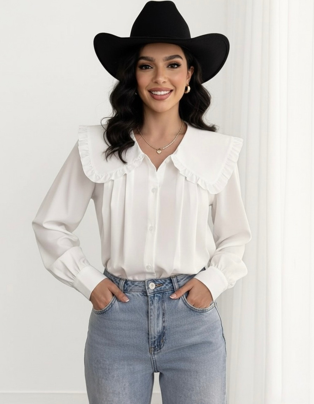 785-019d850c-0aab-759c-b929-845b7a22b0f0.jpg Camisa blanca manga larga - Imagen 1