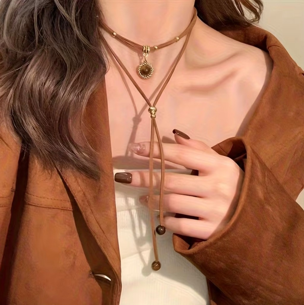 785-019e9522-198c-737d-a59c-aa52221ea984.jpg Choker vaquero café - Imagen 1